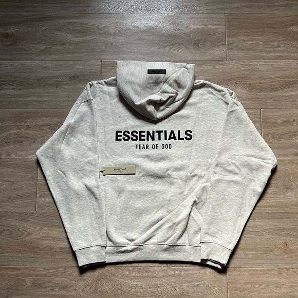 Essentials Fear Of God Light Oat Hoodie - Size XS - Picture 2 of 7